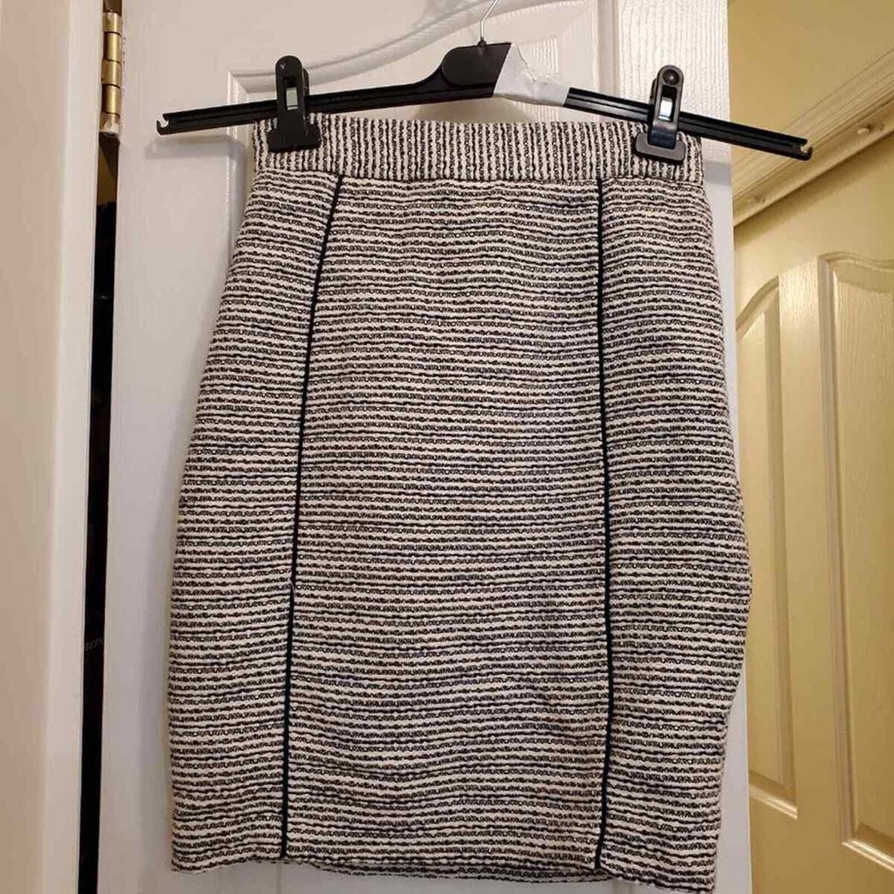 Striped Black and White Women's Skirt